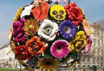 花球雕塑廠家，標(biāo)識(shí)雕塑，不銹鋼花球雕塑生產(chǎn)