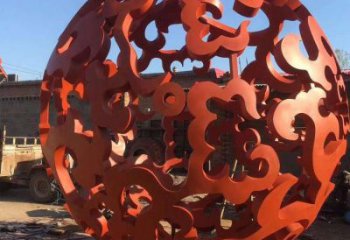 花球雕塑廠家，鍛造工藝，不銹鋼花球雕塑承接