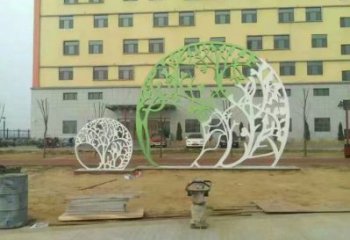鏤空樹雕塑預定，城區小品，鏤空剪紙樹雕塑制造商