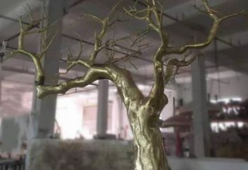 松樹雕塑定制，街頭雕塑，不銹鋼松樹雕塑制作