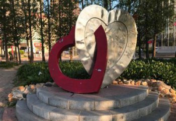 愛心雕塑通用，街道標識，鋼鑄烤漆愛心雕塑承接