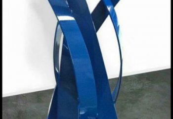 烤漆絲帶雕塑供應，花園小品，不銹鋼絲帶雕塑展品