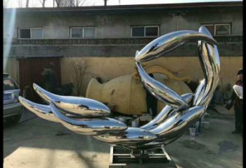 絲帶雕塑優選，陸地擺件，藝術不銹鋼絲帶雕塑供應