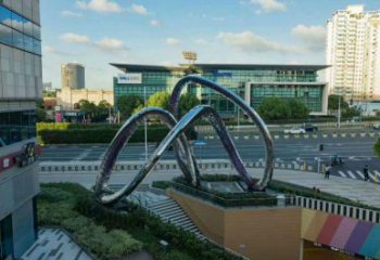 圓環雕塑制造，酒店擺件，燈光圓環雕塑選定