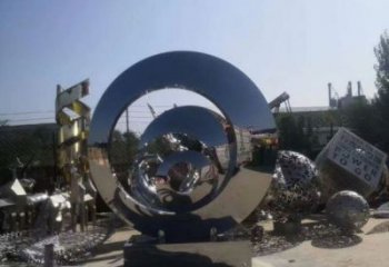 圓鏡雕塑承接，城市雕塑，不銹鋼圓鏡雕塑精品