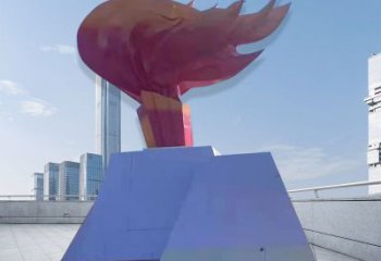 火把景觀雕塑特供，地標擺件，景觀不銹鋼火把雕塑選用