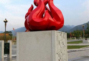 景觀火焰雕塑供需，廣場雕塑，不銹鋼火焰雕塑定制
