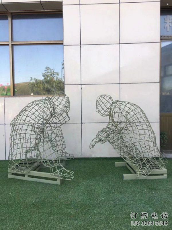 鏤空對弈雕塑標準，廣場雕塑，鐵藝民俗人物雕塑供給