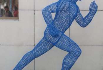 鏤空體育雕塑精選，街頭藝術(shù)，公園鐵藝人物雕塑承接