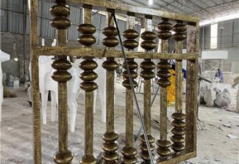 主題珠算雕塑生產，透雕系列，別墅珠算雕塑生產商