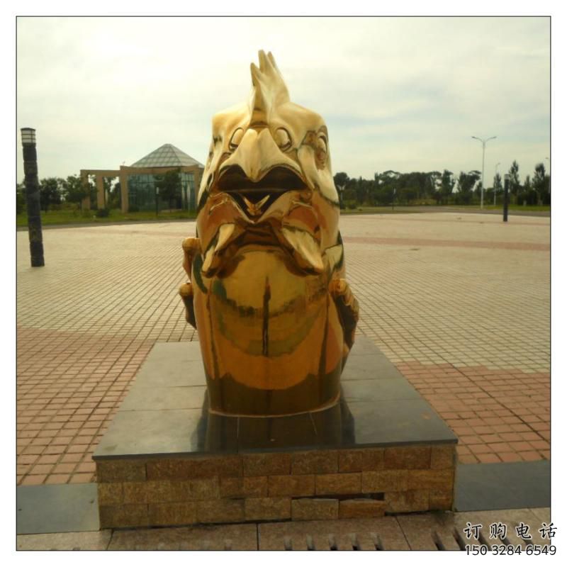 隨州不銹鋼生肖雕塑，鍍鈦工藝，公園廣場戶外擺放