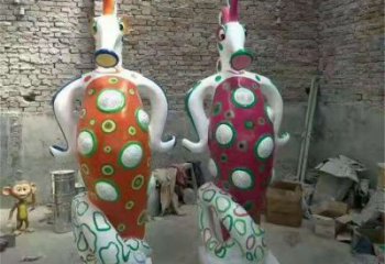 道里幼兒園河馬雕塑，動漫文化雕塑，卡通動物制作