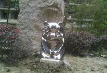 襄樊熊貓雕塑服務商，動物美陳雕塑，不銹鋼熊貓雕塑廠家