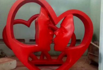 靈武制造心形人物雕塑供需，鋼管組合，雕塑工程制作供應