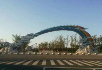 日照云朵大門雕塑，公園美陳元素，不銹鋼云朵大門雕塑