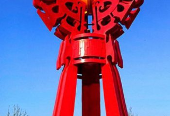 喀什精神堡壘火球雕塑，城市建筑雕塑，創意藝術設計