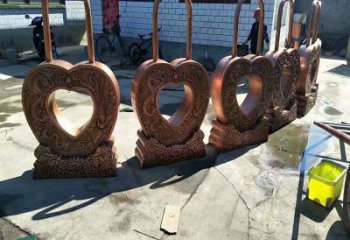 和田景觀同心鎖雕塑供應，藝術雕塑，現代鎖子雕塑供求