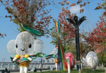 阿勒泰戶外鏤空卡通雕塑供應，花園小品，鐵藝卡通雕塑展品