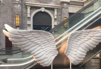 湖州景觀鳥翅雕塑制造，歐式風格，不銹鋼鳥翅雕塑定價