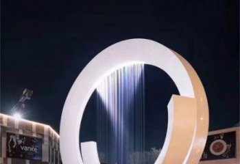 寧波圓環噴泉雕塑，水景藝術原理，水景圓環雕塑廠家