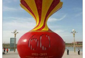 雙橋花瓶雕塑工廠選用，街道標識，玻璃鋼花瓶雕塑批發